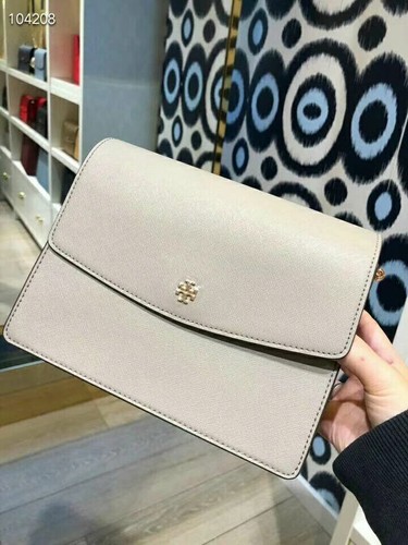 Neu mit Etikett Tory Burch Emerson Umschlag verstellbare Umhängetasche KARDAMOM/ROT/SCHWARZ/GRAU - Bild 19 von 19