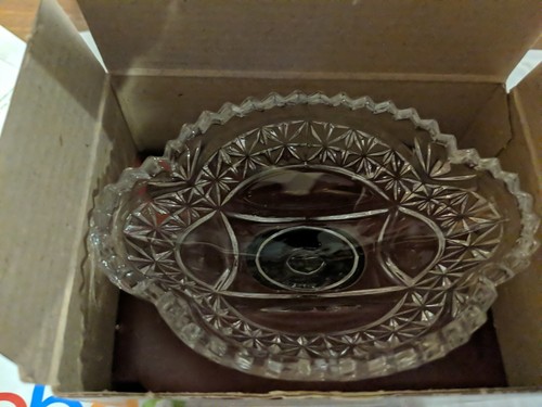 The Byrdes Collection 4 Footed Bird Crystal Candy Dish #1325 Hofbauer Germany - Picture 2 of 6