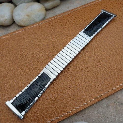 19mm 18mm Stainless Steel & Lizard JB Champion Unused 1950s Vintage Watch Band - Picture 5 of 5