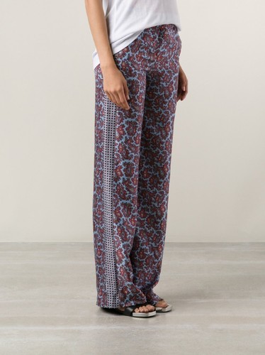 Michael Kors Women's Paisley Print Silk Pants, US 6 - Picture 2 of 4