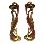 Peacock Shape Vintage Style Handmade Brass Drawer Window Door Pull Handle Knobs