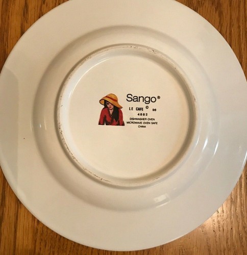 Juego de platillos taza café café café Sango Vintage Art Deco China 4882 le/3 - Imagen 6 de 8