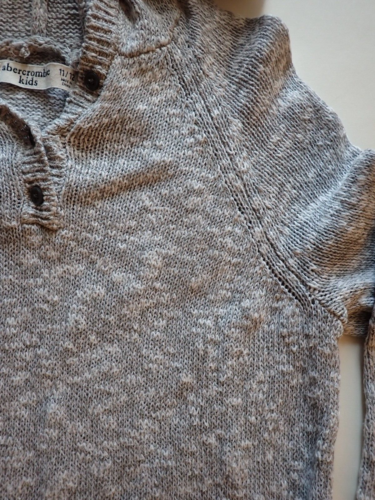 Girls Abercrombie Kids Sweater Size 11/12 Long Sleeve Pullover Hoodie Gray Lace - Picture 15 of 21