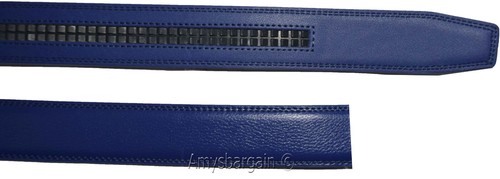 mens replacement leather waist belts waistband new auto-lock strap only upto 50" - Picture 91 of 120