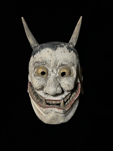 Hannya Japan Wooden Noh Mask 般若 with Box Wood Carving daemon Devil Mask antique - Picture 3 of 12
