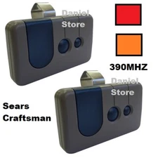 2 For Craftsman Garage Door Opener Remote HBW1255 139.53680 390MHz Red Orange