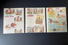 3 Vintage Single Pages Walt Disney Micky Mouse & Pluto 1930s Magazine Comic