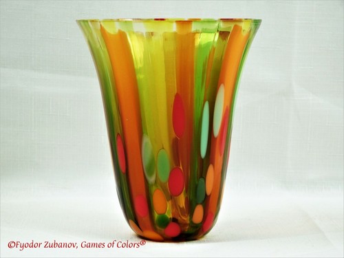 Decorative fused glass vase "Fall bouquet" - Picture 6 of 7