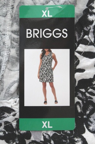 Briggs Women's Ruffle V-Neck Linen Blend Dress • Olive/Yellow/BW Floral S/M/L/XL - Picture 16 of 18