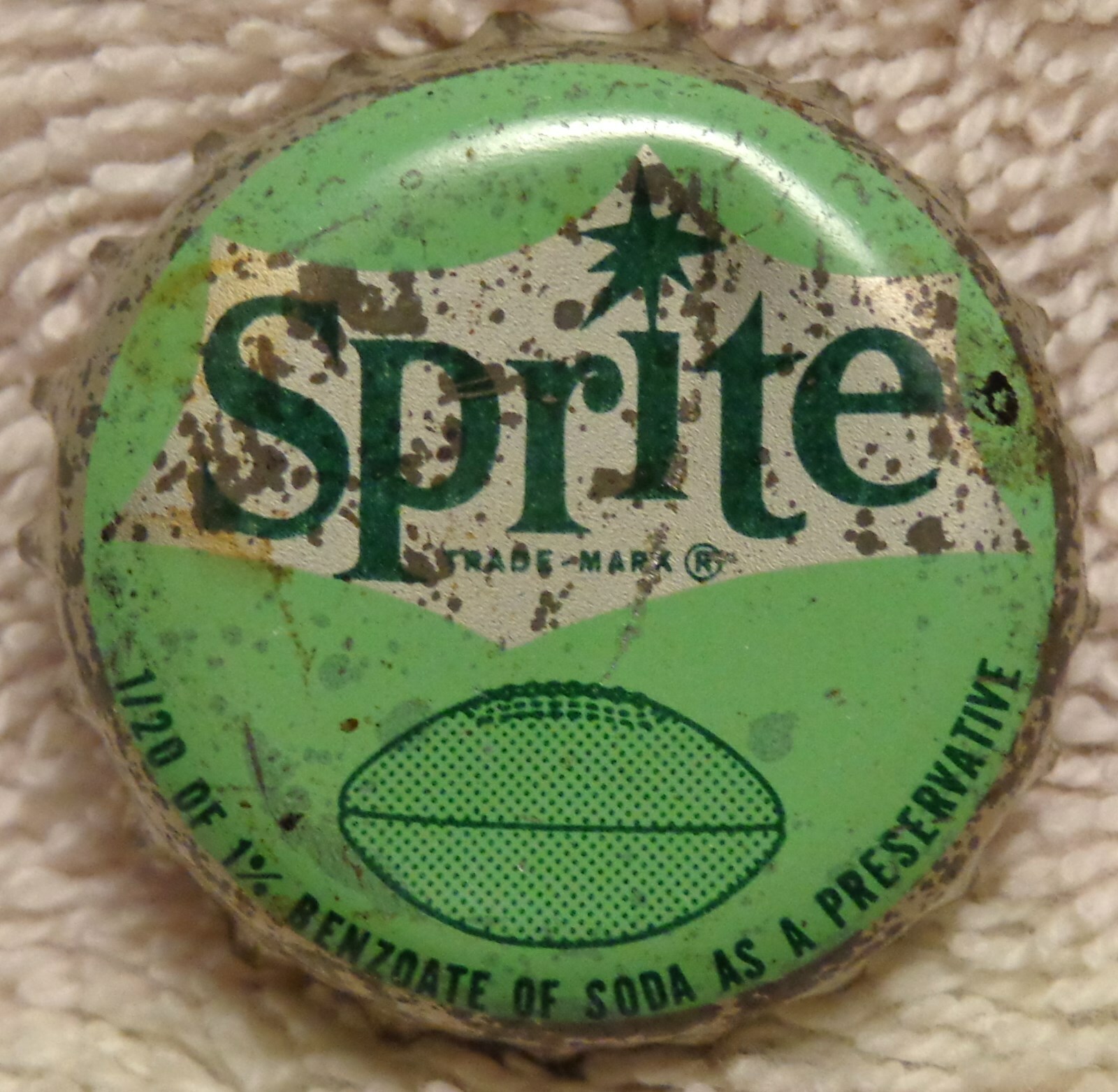 1965 Coke Sprite NFL Cowboys Bottle Cap Maury Youmans Syracuse