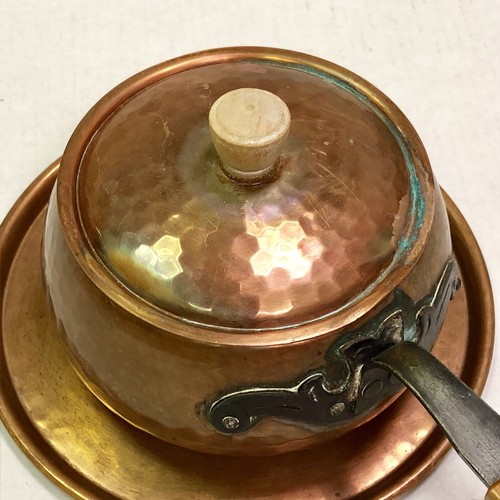 Vintage Stockli-Netstal Swiss Made Kupfergeschirr unvollständig Fondue 4 teiliges Set - Bild 5 von 12