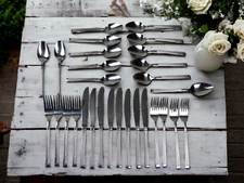 Michael Lloyd MANDOLIN Stainless Flatware 29 Piece Mixed Lot Knife Spoon Fork