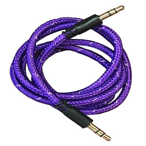 Purple 3.5mm AUX Cord Male to  Male Audio Stereo Cable  for Car Truck  Cellphons - Picture 10 of 10
