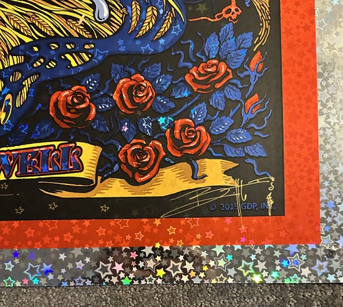 GRATEFUL DEAD FARE THE WELL CHICAGO 2015 STAR FOLIE GIG POSTER BIFFLE UNGESCHNITTEN - Bild 2 von 5