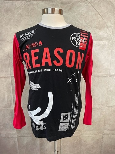 Reason Men's Graphic Long Sleeve T-Shirt Size M Medium