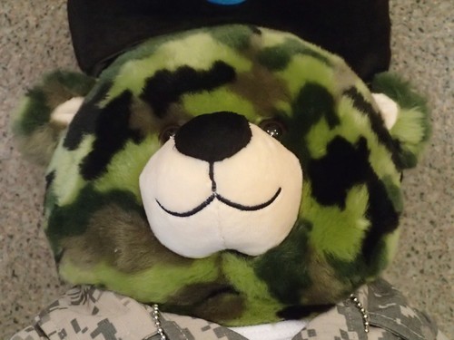 Build A Bear Camuflado Oso Militar *Boina*Fatigas*Etiqueta de Perro* 17" **CE** - Imagen 7 de 10