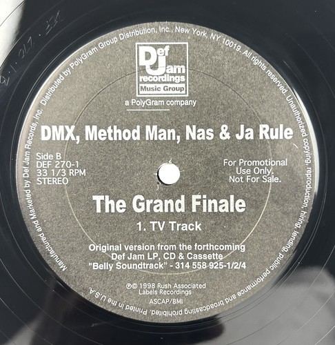 Dmx Method Man Nas Ja Rule Vinyl The Grand Finale 12” Unplayed Promo Record NM - Picture 5 of 9