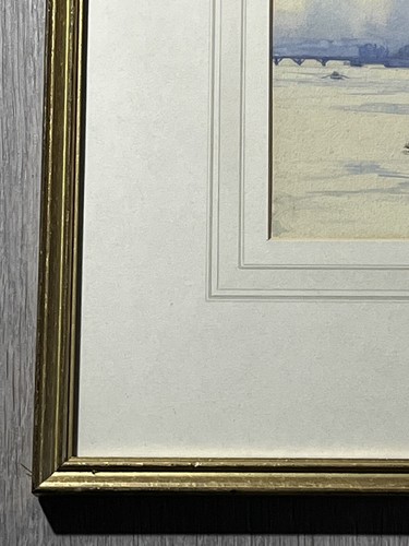 ETHEL KIRKPATRICK - Original Aquarell - Ruderboot auf Fluss - Anfang 20. Jahrhundert - Bild 9 von 24