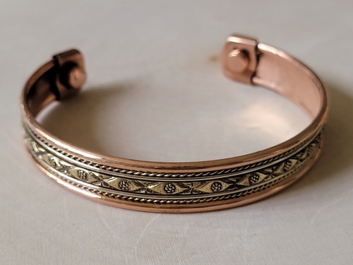 2 Pack Copper Magnetic Bracelet Arthritis Pain Therapy Energy Cuff Bangle - Picture 13 of 37