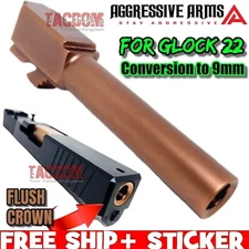 AGGRESSIVE ARMS 9mm Conversion ROSE COPPER Match Barrel for GL0CK 22 Gen 1 2 3 4