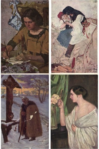 ARTE HÚNGARO 42 POSTALES VINTAGE ANTERIORES A 1940 (L7324) - Imagen 2 de 11