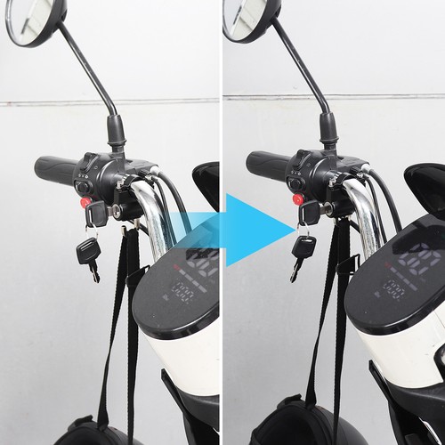 Manillar bloqueo casco moto 22mm antirrobo seguridad moto 2 llaves EE. UU. - Imagen 5 de 10