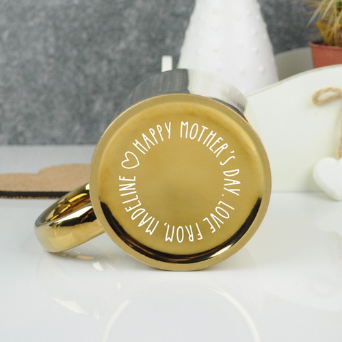 Mothers Day Gift Mummysaurus Silver Gold Metallic Coffee Mug Cute Gift for Mummy - Picture 8 of 20