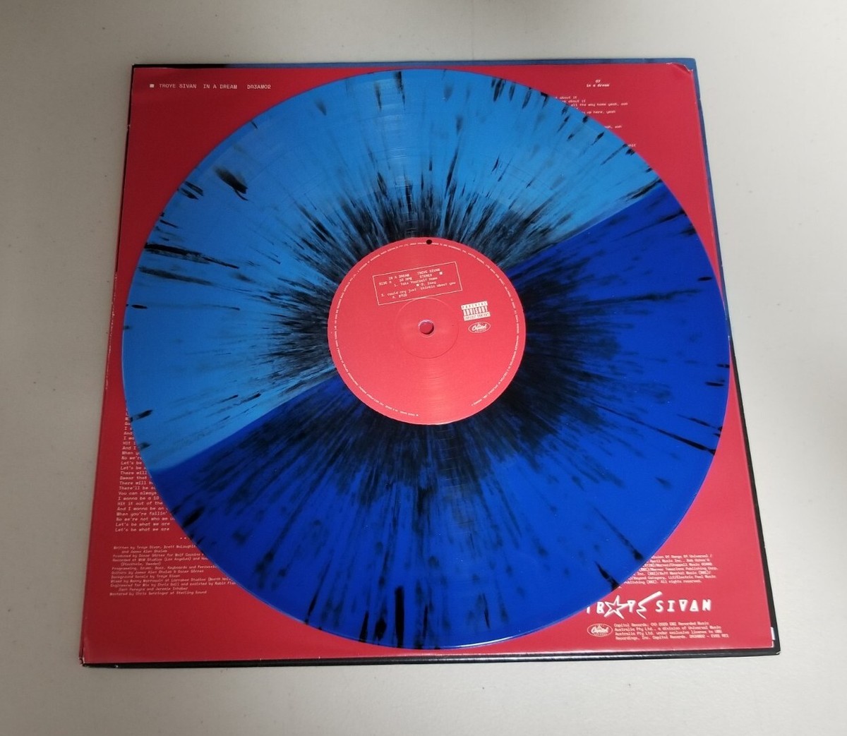 Troye Sivan In A Dream Limited LP Light & Dark Blue Splattered Black Vinyl Troye Sivan In A Dream Limited LP Light & Dark Blue Splattered Black Vinyl