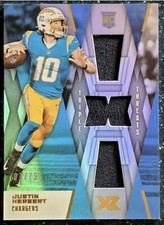 2020 Justin Herbert XR Triple Threads Jersey Relic Rookie Card 07/75 Chargers. rookie card picture
