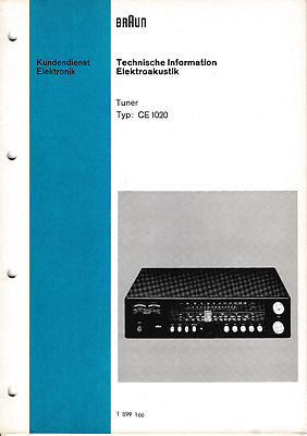 Servizio Manuale di Istruzioni per Braun T 1000 CD Servizio Manuale di Istruzioni per Braun T 1000 CD