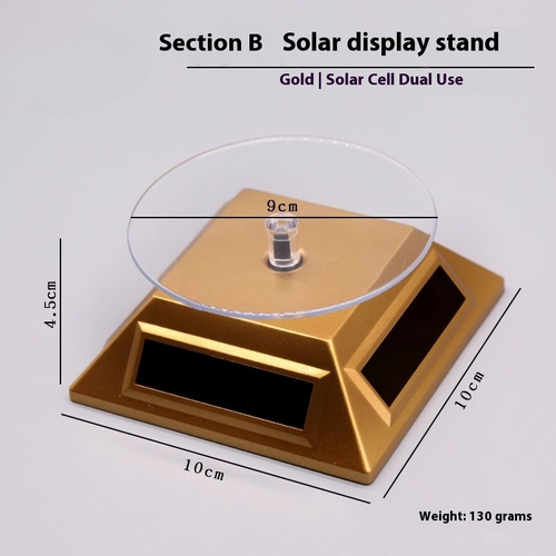 Batterie Solarbetrieben Drehbar 360° Drehbar Ständer Schmuck Display UV Schnitzen - Bild 20 von 31
