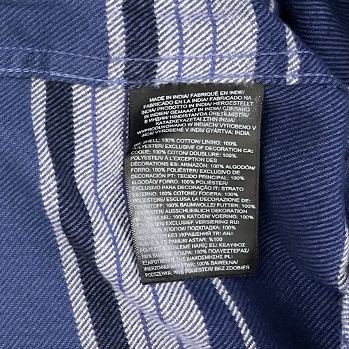 North Face Arroyo Flannel Shirt Mens S Blue Plaid Organic Cotton Button Up - Picture 8 of 9