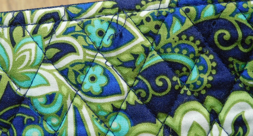 Vera Bradley Duffel Bag Tote Purse, Rhythm & Blues, Blue Green Paisley, Large - Picture 5 of 5