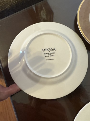 Mikasa Damask Copper MN251 Set Of 4 Bread Plates Never Used - Picture 14 of 20