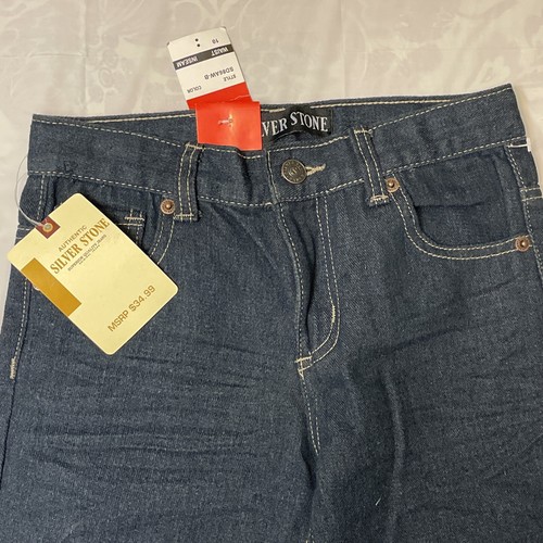 Silver Stone Authentic Boys Jeans Denim Straight Fit 80% Cotton, Dark size 10 - Picture 2 of 8