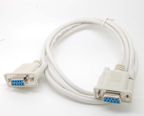 Serial RS232 Null Modem Cable Female to Female DB9 5ft 1.5m Cross connection c76 - Afbeelding 1 van 3