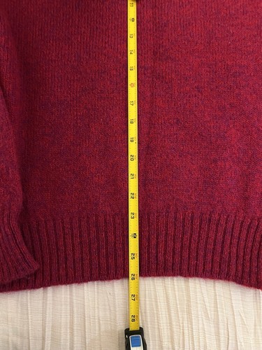 Suéter Vintage Gap Shetland Lana Mujer’s S 1990’s Hecho en Inglaterra Carmesí - Imagen 11 de 11