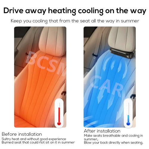 Ventilador enfriador de reposacabezas trasero interior de automóvil ventilador de refrigeración USB de 3 velocidades velocidades ajustables - Imagen 5 de 10