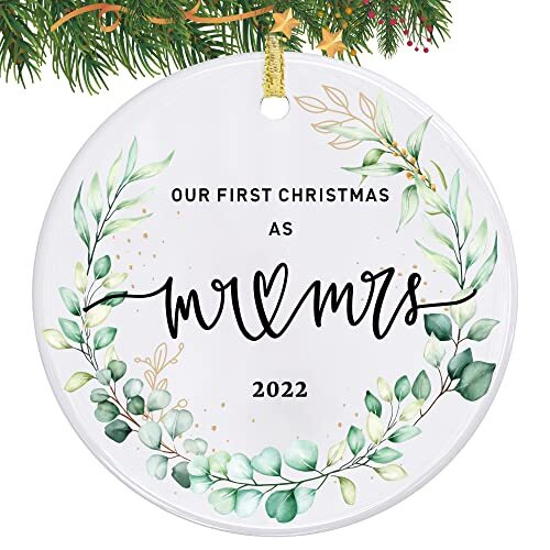 1st Christmas Together Ornament 2022 Mrs And Mrs 2022 Our First Christmas as Mr. and Mrs. Ornament, First Christmas