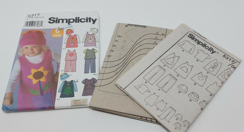 Simplicity 5317 Girls Toddler Jumper top pants hat Sewing Pattern Sz 1/2 1 2 3 4 - Picture 3 of 4