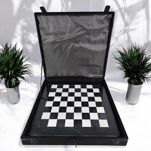 15" Marmor Schachspiel mit Aufbewahrung, handgefertigtes Schachspiel, Schach für Vatertagsgeschenk - Bild 6 von 10