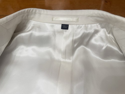 Italian Chino Suit - 41R Jacket, 35X32 Pants  JCrew Slim Fit Off White - Picture 7 of 12