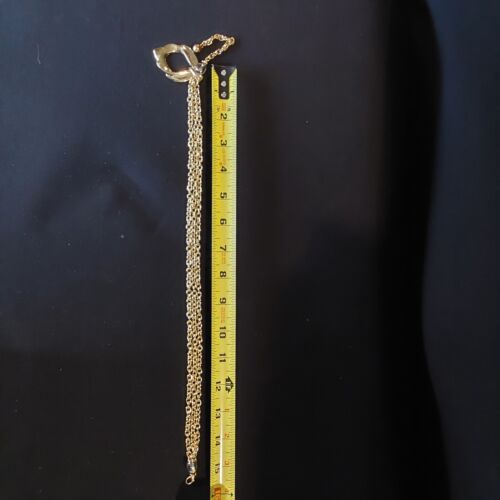 Vintage Express Goldtone Heart Pendant Necklace 1982 - Picture 4 of 11