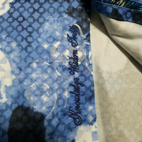 ROBERT GRAHAM Dark Crystal Floral Button up Shirt Mens LARGE Geometric Blue - Picture 5 of 10