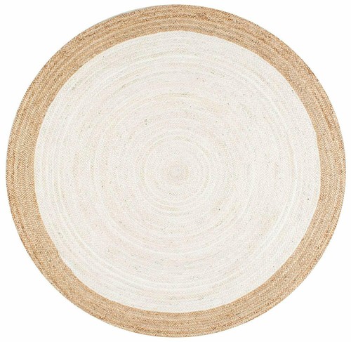 Modern Floor Carpet in Jute Handmade Round Area Rug Boho Rug Living Room Hallway - Picture 37 of 55