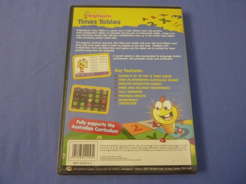 Brightsparks Times Tables Ages 5-7+Years PC CD-Rom New & Sealed - Bild 2 von 2