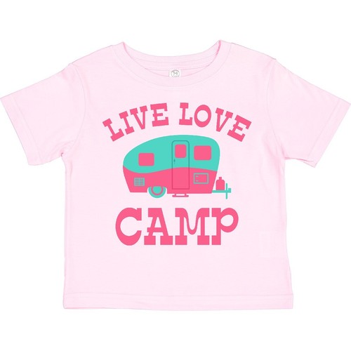 Inktastic Live Love Camp RV Toddler T-Shirt Camper Motor Home Trailer Retro Gift
