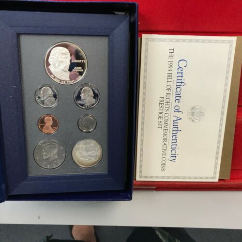 1993 Prestige US Mint Silver Proof Set BILL OF RIGHTS Silver