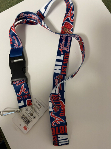 Atlanta Braves MLB Lanyard Est. 1876 Multi Color Lanyard Keychain - Picture 1 of 2