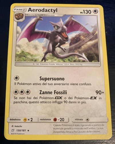Carta Pokemon Gioco di Squadra ITA: AERODACTYL 130/181 Rara